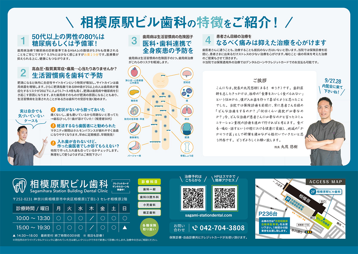 歯科チラシ・歯科開業チラシ・デンタルクリニック青木